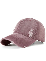 Ripped Denim Casual Sports Baseball Cap