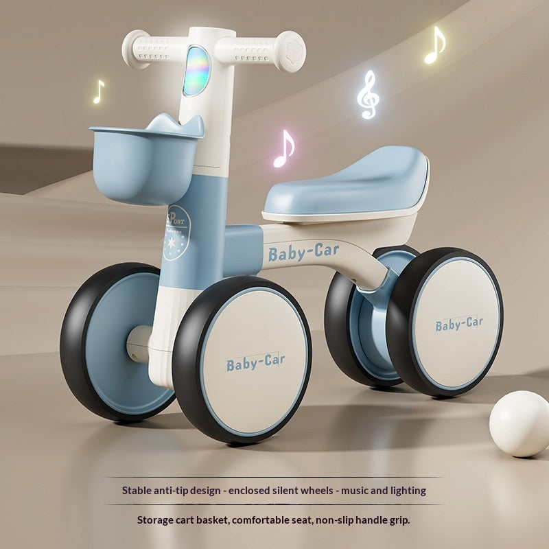 Baby Ride On Bike with Music & Lights | Toddler Balance Ride On Toy
