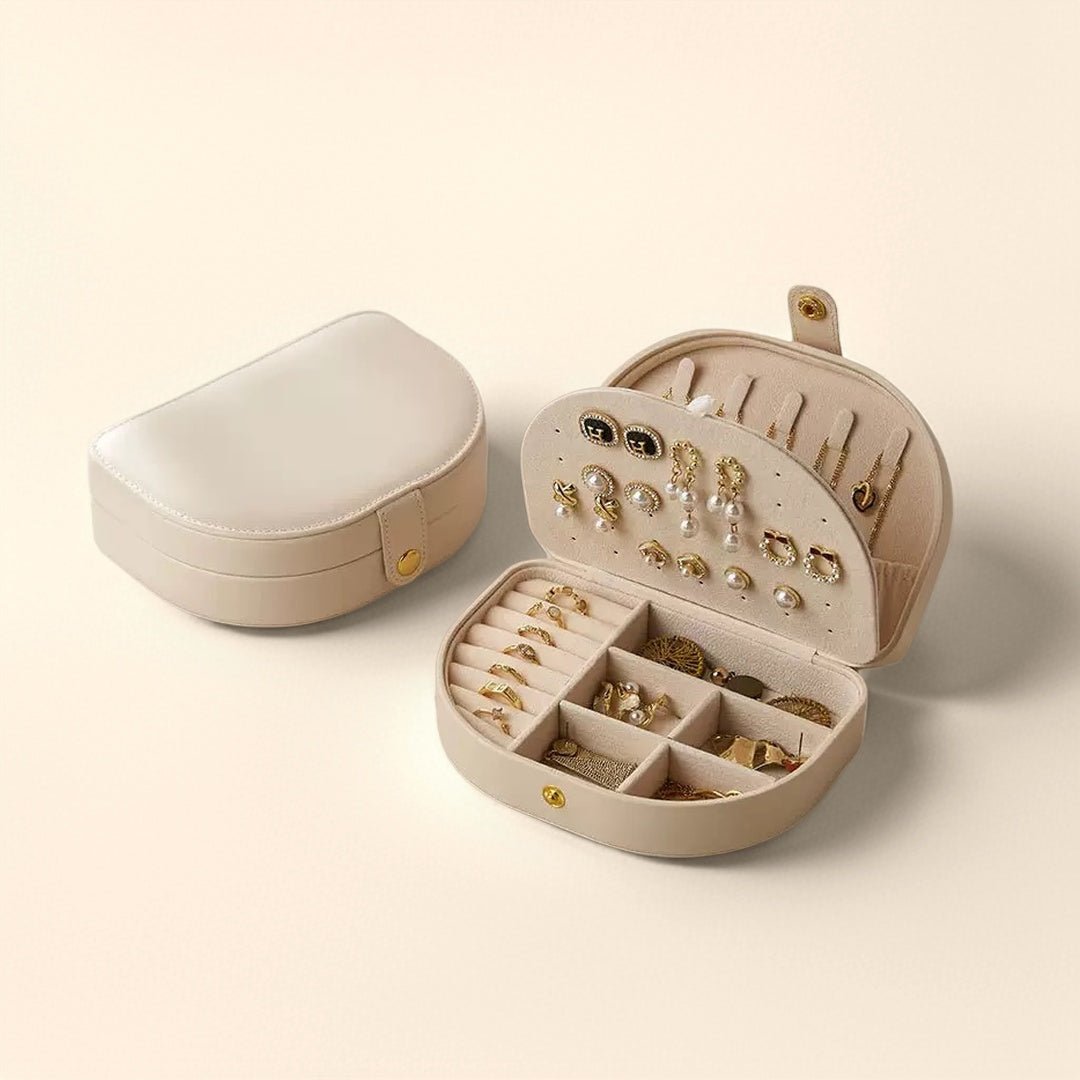 Coffret à Bijoux en Cuir Nomade – Rangement Velours pour Voyage - Biloria