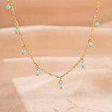 Collier Amazonite Gouttes Solaires - Bijou Fait Main - Biloria