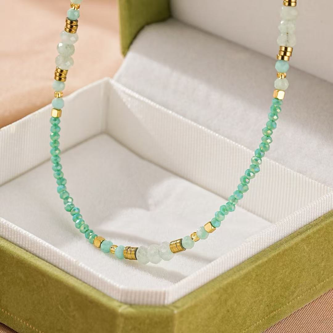 Collier Amazonite Vert : Apaisement et Communication en Lithothérapie - Biloria