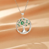 Collier Arbre de Vie Émeraude – Bijou Déco Bureau Télétravail - Biloria