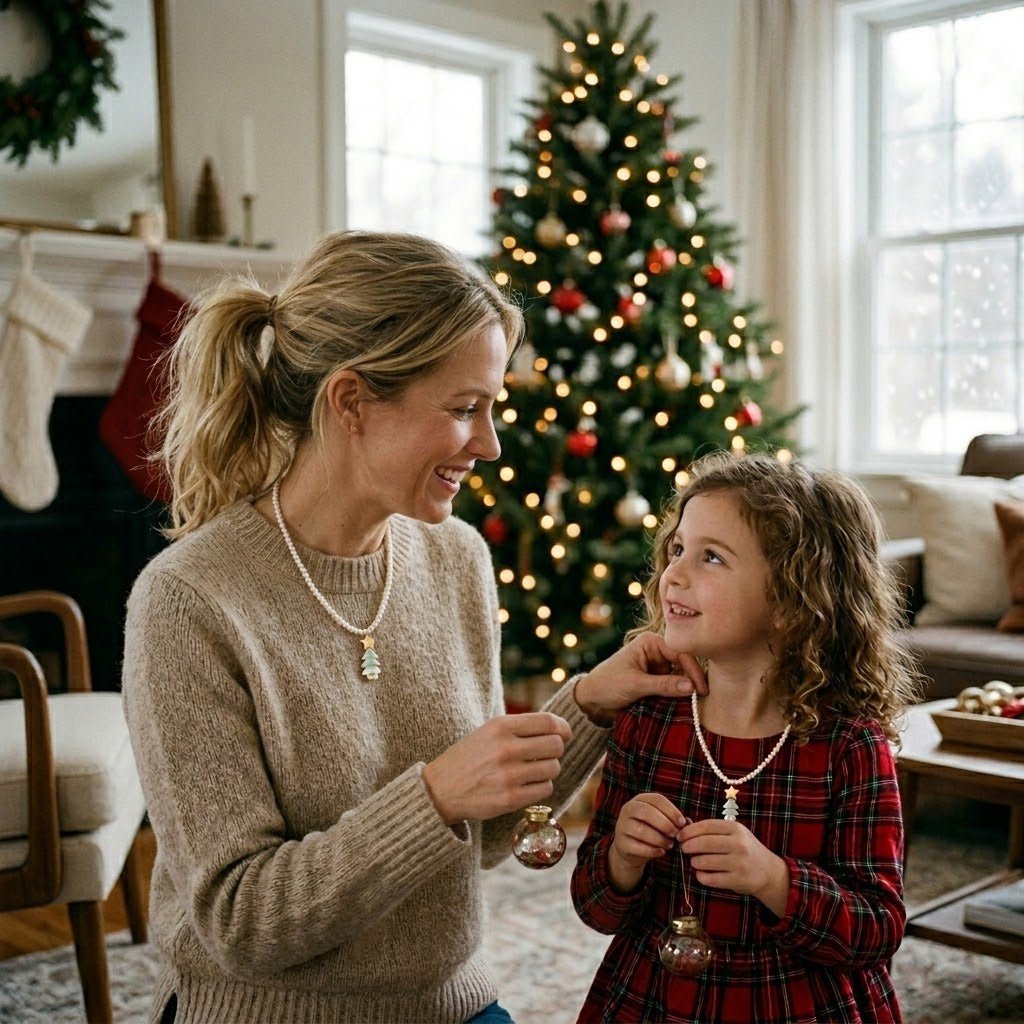 Collier Arbre de Vie Perles 5 et 10 mm pour Enfant et Maman - Biloria