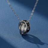 Collier Argent 925 Homme Infini Cercle Étoiles Zircons - Biloria