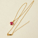 Collier Cornaline Pendentif Essence de Vie Argent Plaqué Or - Biloria