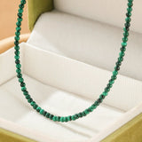 Collier en Malachite et Argent 925 pour la Méditation et le Recentrage - Biloria