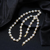 Collier Homme Perle Fines Argent Plaqué Or 51,5 cm - Biloria