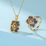Collier Labradorite Aurore Argent Plaqué Or Bijou Mystique - Biloria