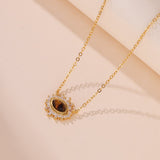 Collier Œil de Tigre Larmes de Nuit – Bijou Protecteur Cadeau Femme - Biloria