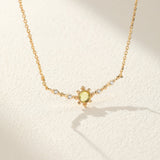 Collier Péridot Pierre de Joie Argent Plaqué Or - Biloria