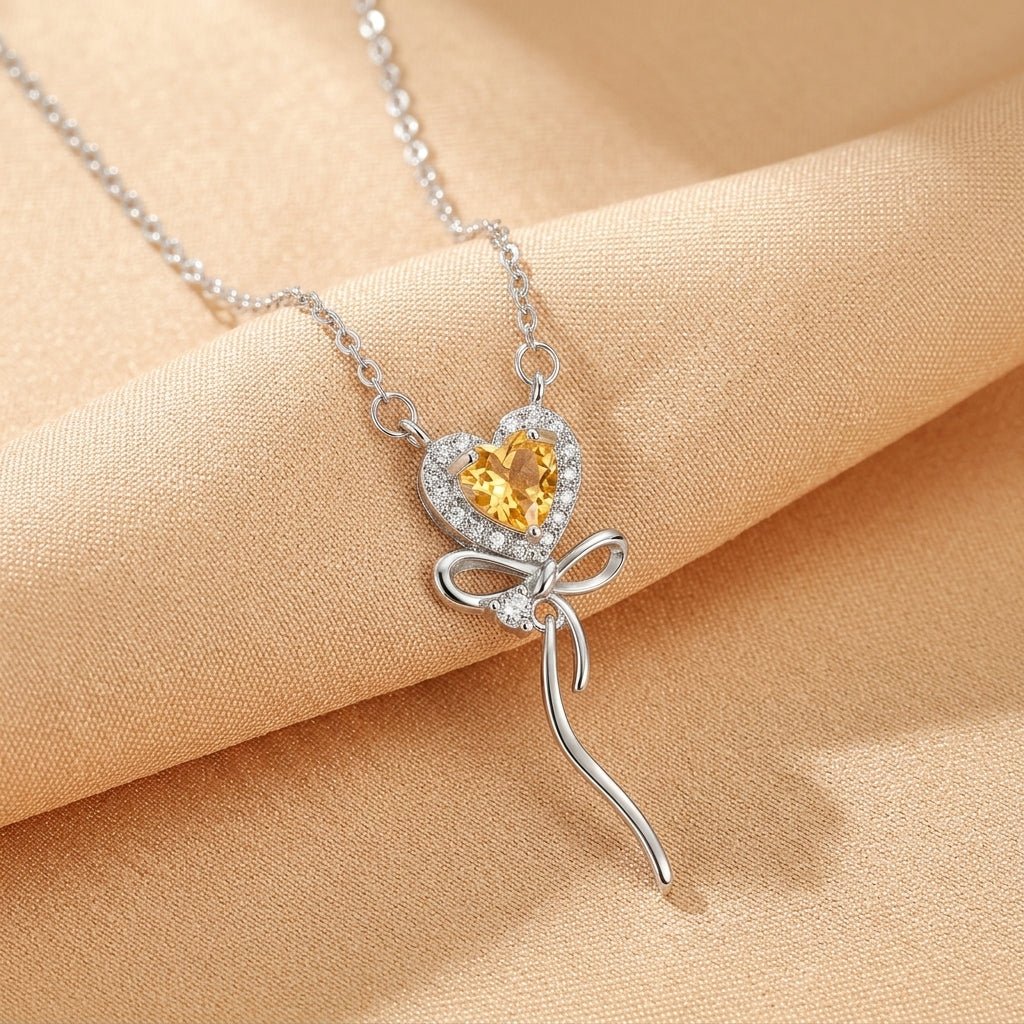 Collier Pierres Fines Multicolores Cœur Enchanté Argent Or 18k - Biloria