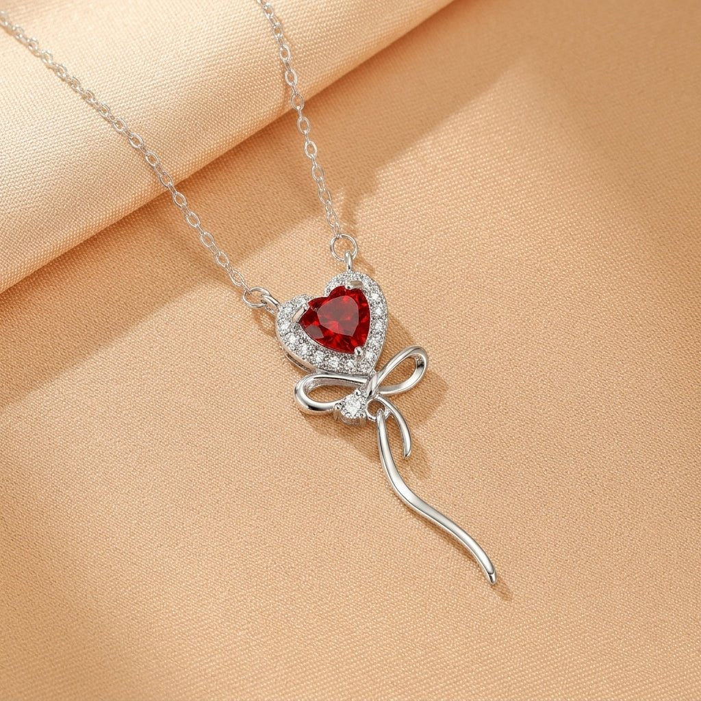 Collier Pierres Fines Multicolores Cœur Enchanté Argent Or 18k - Biloria