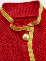 Retro Elegant Knitted Cardigan And Hip Skirt Two-piece Set