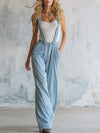 Stylish And Casual Detachable Straps Light Blue Denim Overalls