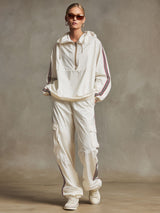 Casual Sports Webbing White Quick-drying Hooded Sun Protection Sweatpants Set