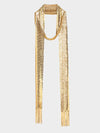 Elegant Textured Metal Sequin Long Scarf
