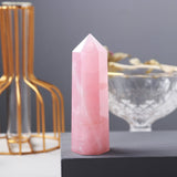 Pointe Quartz Rose Amour pour Méditation et Décoration - Biloria